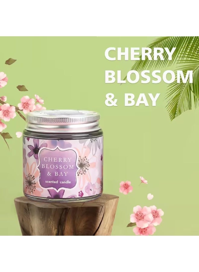 Anami Buy one Get one Pack -  Premium Scented Soy Blend Candles – ,Pomelo & White Tea and Cherry Blossom & Bay –Jar Aroma Candles for Home & Gifting - Image 2